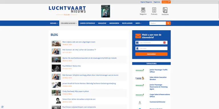 Projectbeeld van Luchtvaartnieuws & Zakenreisnieuws