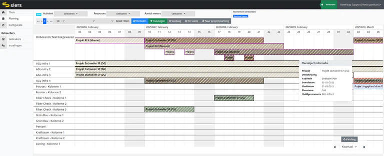 Projectbeeld van Siers Planning