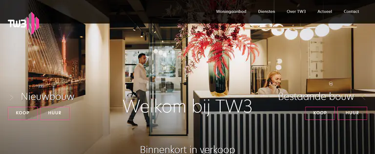 Projectbeeld van TW3 portaal