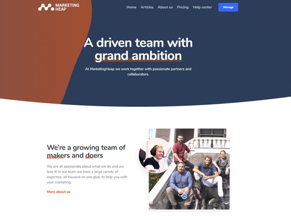 Casebeeld van Marketingheap